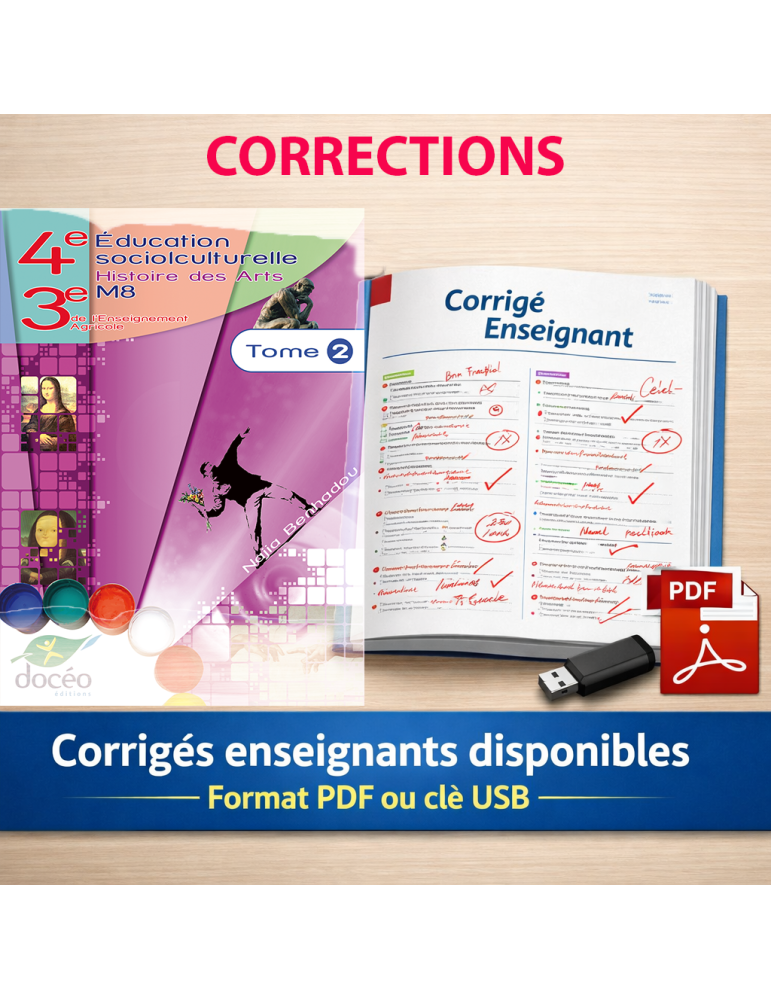 corrigés 4eme 3eme Agricole Socio-culturel Histoire des Arts