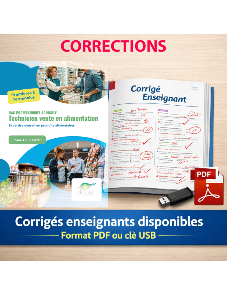 corrigés Vente-Alimentation 1-Bac Pro Agricole - Module MP2