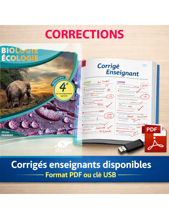 corrigés bio ecologie 4e agricole