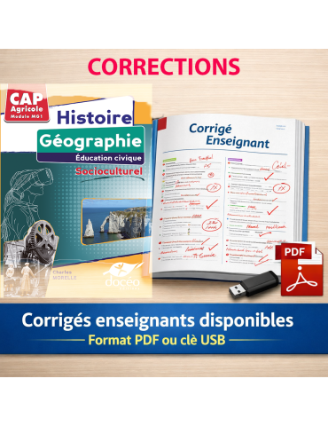 corrigés CAP Agricole Histoire géo EMC socio culture