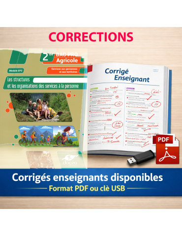 corrigés Les structures et organisations des services à la persnne 2nde bac pro sapat