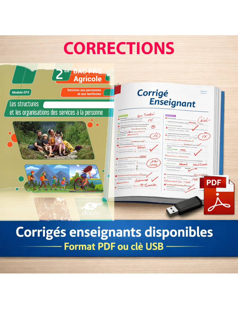 corrigés Les structures et organisations des services à la persnne 2nde bac pro sapat