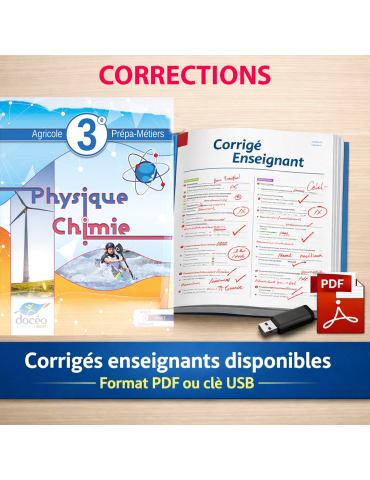 corrections - Physique-chimie-3eme Agricole - 3eme Prépa Métiers
