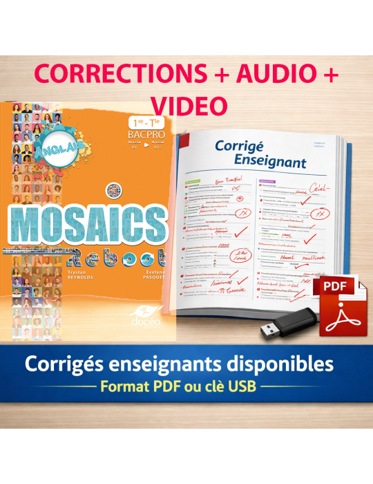 1ere Terminale Bac Pro -Corrections-vidéos-Audios -Anglais - Mosaics Reboot